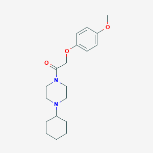 1-(4-Cyclohexylpiperazin-1-yl)-2-(4-methoxyphenoxy)ethanone