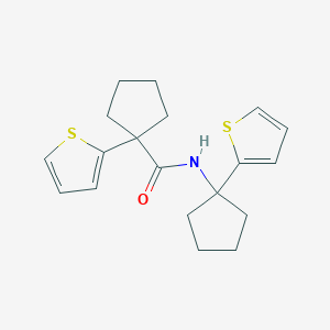 1-(thiophen-2-yl)-N-(1-(thiophen-2-yl)cyclopentyl)cyclopentanecarboxamide