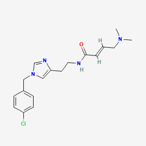 (E)-N-[2-[1-[(4-Chlorophenyl)methyl]imidazol-4-yl]ethyl]-4-(dimethylamino)but-2-enamide