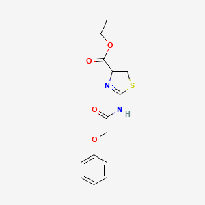 molecular formula C14H14N2O4S B2479183 2-(2-苯氧基乙酰氨基)噻唑-4-羧酸乙酯 CAS No. 392248-54-3