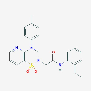 2-(1,1-dioxido-4-(p-tolyl)-3,4-dihydro-2H-pyrido[2,3-e][1,2,4]thiadiazin-2-yl)-N-(2-ethylphenyl)acetamide