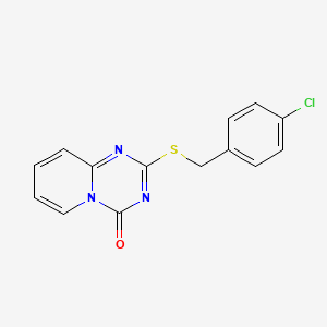 2-((4-Chlorobenzyl)sulfanyl)-4H-pyrido[1,2-a](1,3,5)triazin-4-one