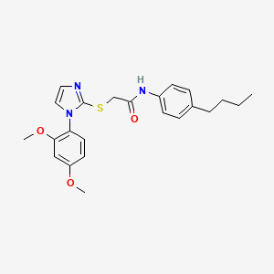 N-(4-butylphenyl)-2-[1-(2,4-dimethoxyphenyl)imidazol-2-yl]sulfanylacetamide