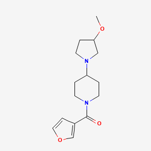 Furan-3-yl(4-(3-methoxypyrrolidin-1-yl)piperidin-1-yl)methanone