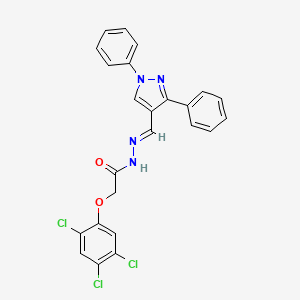 (E)-N'-((1,3-diphenyl-1H-pyrazol-4-yl)methylene)-2-(2,4,5-trichlorophenoxy)acetohydrazide