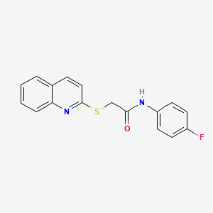 N-(4-fluorophenyl)-2-(quinolin-2-ylsulfanyl)acetamide