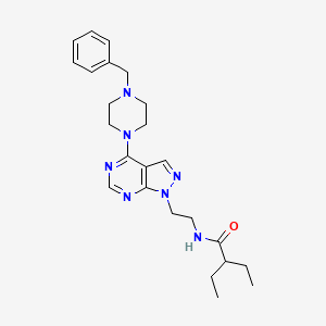 N-(2-(4-(4-benzylpiperazin-1-yl)-1H-pyrazolo[3,4-d]pyrimidin-1-yl)ethyl)-2-ethylbutanamide