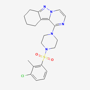1-(4-((3-Chloro-2-methylphenyl)sulfonyl)piperazin-1-yl)-7,8,9,10-tetrahydropyrazino[1,2-b]indazole
