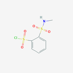 molecular formula C7H8ClNO4S2 B2479215 2-(甲基氨磺酰基)苯-1-磺酰氯 CAS No. 1249519-81-0