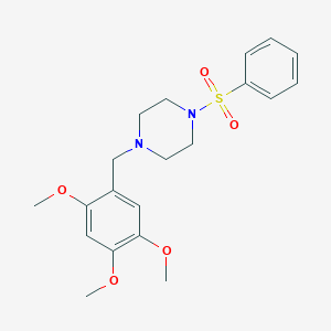 molecular formula C20H26N2O5S B247922 1-(Phenylsulfonyl)-4-(2,4,5-trimethoxybenzyl)piperazine 
