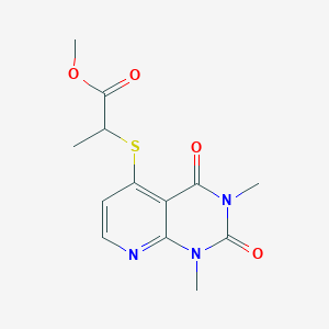 Methyl 2-((1,3-dimethyl-2,4-dioxo-1,2,3,4-tetrahydropyrido[2,3-d]pyrimidin-5-yl)thio)propanoate