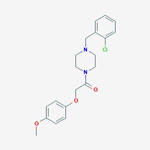 molecular formula C20H23ClN2O3 B247923 1-(2-Chlorobenzyl)-4-[(4-methoxyphenoxy)acetyl]piperazine 