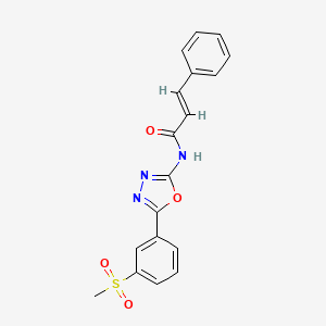 N-(5-(3-(methylsulfonyl)phenyl)-1,3,4-oxadiazol-2-yl)cinnamamide