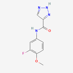 molecular formula C10H9FN4O2 B2479234 N-(3-fluoro-4-méthoxyphényl)-1H-1,2,3-triazole-5-carboxamide CAS No. 1467515-22-5