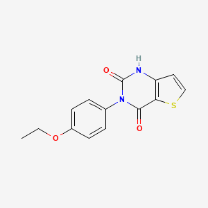 molecular formula C14H12N2O3S B2479235 3-(4-ethoxyphenyl)thieno[3,2-d]pyrimidine-2,4(1H,3H)-dione CAS No. 702664-38-8