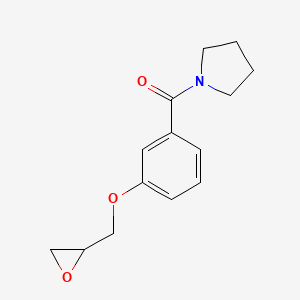 molecular formula C14H17NO3 B2479241 [3-(Oxiran-2-ylmethoxy)phenyl]-pyrrolidin-1-ylmethanone CAS No. 2411221-30-0