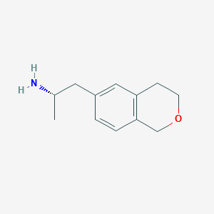 molecular formula C12H17NO B2479244 (2S)-1-(3,4-Dihydro-1H-isochromen-6-yl)propan-2-amine CAS No. 2227707-58-4