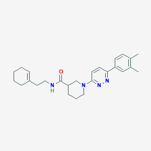 molecular formula C26H34N4O B2479246 N-(2-(cyclohex-1-en-1-yl)ethyl)-1-(6-(3,4-dimethylphenyl)pyridazin-3-yl)piperidine-3-carboxamide CAS No. 1251670-14-0
