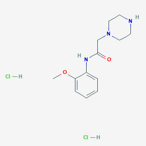 molecular formula C13H21Cl2N3O2 B2479248 N-(2-methoxyphenyl)-2-(piperazin-1-yl)acetamide dihydrochloride CAS No. 1282132-13-1