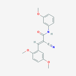 molecular formula C19H18N2O4 B2479256 (2E)-2-cyano-3-(2,5-dimethoxyphenyl)-N-(3-methoxyphenyl)acrylamide CAS No. 358774-20-6