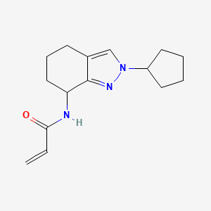molecular formula C15H21N3O B2479259 N-(2-cyclopentyl-4,5,6,7-tetrahydro-2H-indazol-7-yl)prop-2-enamide CAS No. 2094639-37-7