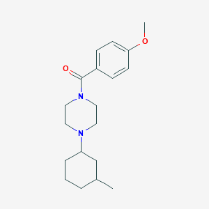 molecular formula C19H28N2O2 B247926 1-(4-Methoxybenzoyl)-4-(3-methylcyclohexyl)piperazine 