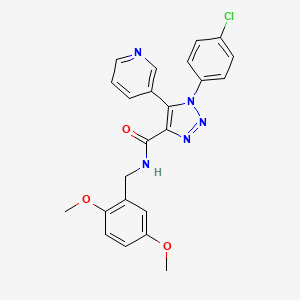 molecular formula C23H20ClN5O3 B2479261 1-(4-chlorophenyl)-N-(2,5-dimethoxybenzyl)-5-(pyridin-3-yl)-1H-1,2,3-triazole-4-carboxamide CAS No. 1207006-03-8