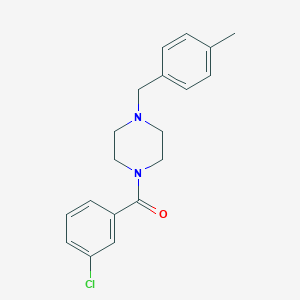 molecular formula C19H21ClN2O B247927 1-(3-Chlorobenzoyl)-4-(4-methylbenzyl)piperazine 