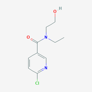 molecular formula C10H13ClN2O2 B2479273 6-chloro-N-ethyl-N-(2-hydroxyethyl)pyridine-3-carboxamide CAS No. 1179676-30-2
