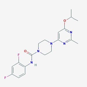 molecular formula C19H23F2N5O2 B2479285 N-(2,4-difluorophenyl)-4-(6-isopropoxy-2-methylpyrimidin-4-yl)piperazine-1-carboxamide CAS No. 946325-11-7