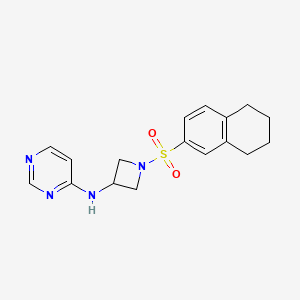 molecular formula C17H20N4O2S B2479288 N-[1-(5,6,7,8-tetrahydronaphthalene-2-sulfonyl)azetidin-3-yl]pyrimidin-4-amine CAS No. 2097911-94-7