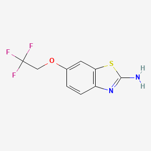 molecular formula C9H7F3N2OS B2479289 6-(2,2,2-Trifluoroethoxy)-1,3-benzothiazol-2-amine CAS No. 131395-08-9