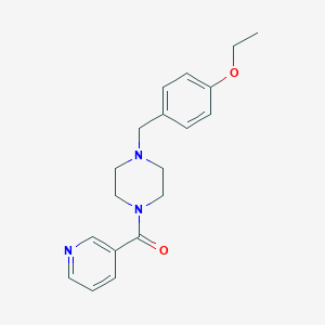molecular formula C19H23N3O2 B247929 1-(4-Ethoxybenzyl)-4-(3-pyridinylcarbonyl)piperazine 