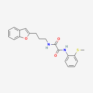 molecular formula C20H20N2O3S B2479296 N1-(3-(benzofuran-2-yl)propyl)-N2-(2-(methylthio)phenyl)oxalamide CAS No. 2034380-34-0