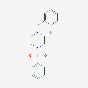 molecular formula C17H19BrN2O2S B247930 1-(2-Bromobenzyl)-4-(phenylsulfonyl)piperazine 