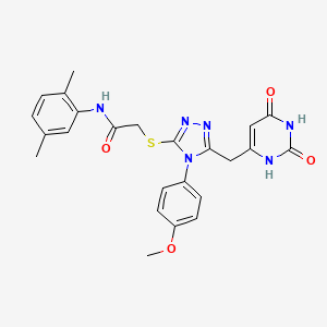 N-(2,5-dimethylphenyl)-2-[[5-[(2,4-dioxo-1H-pyrimidin-6-yl)methyl]-4-(4-methoxyphenyl)-1,2,4-triazol-3-yl]sulfanyl]acetamide