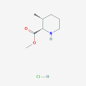 molecular formula C8H16ClNO2 B2479307 cis-Methyl 3-methylpiperidine-2-carboxylate hydrochloride CAS No. 174681-81-3