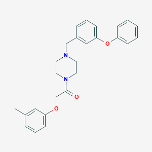 molecular formula C26H28N2O3 B247931 1-[(3-Methylphenoxy)acetyl]-4-(3-phenoxybenzyl)piperazine 