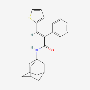 molecular formula C23H25NOS B2479311 (E)-N-(1-adamantyl)-2-phenyl-3-(2-thienyl)-2-propenamide CAS No. 478078-59-0