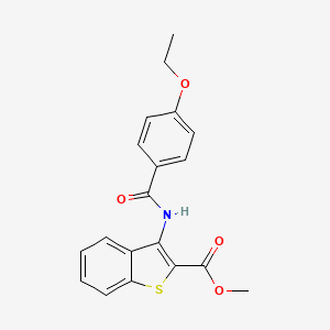 molecular formula C19H17NO4S B2479316 3-(4-乙氧基苯甲酰氨基)苯并[b]噻吩-2-羧酸甲酯 CAS No. 477490-30-5