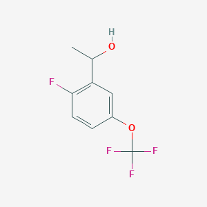 molecular formula C9H8F4O2 B2479318 1-[2-氟-5-(三氟甲氧基)苯基]乙醇 CAS No. 1557668-04-8