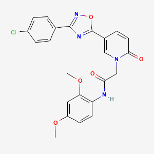molecular formula C23H19ClN4O5 B2479327 Methyl 4-[({[6-(cyclohexylsulfonyl)pyridazin-3-yl]thio}acetyl)amino]benzoate CAS No. 1113106-03-8
