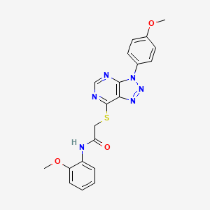 molecular formula C20H18N6O3S B2479329 N-(2-甲氧基苯基)-2-((3-(4-甲氧基苯基)-3H-[1,2,3]三唑并[4,5-d]嘧啶-7-基)硫代)乙酰胺 CAS No. 863500-39-4