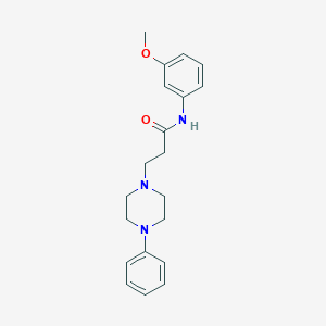 molecular formula C20H25N3O2 B247934 N-(3-methoxyphenyl)-3-(4-phenylpiperazin-1-yl)propanamide 
