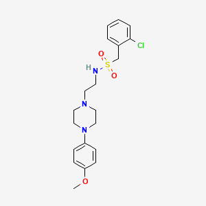 B2479346 1-(2-chlorophenyl)-N-(2-(4-(4-methoxyphenyl)piperazin-1-yl)ethyl)methanesulfonamide CAS No. 1049436-46-5