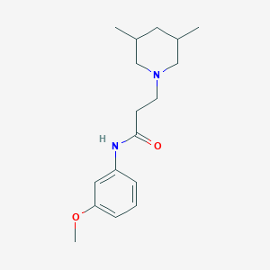 molecular formula C17H26N2O2 B247935 3-(3,5-dimethylpiperidin-1-yl)-N-(3-methoxyphenyl)propanamide 