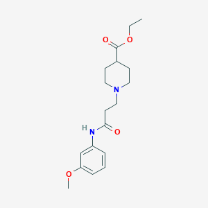 molecular formula C18H26N2O4 B247936 Ethyl 1-[3-(3-methoxyanilino)-3-oxopropyl]-4-piperidinecarboxylate 