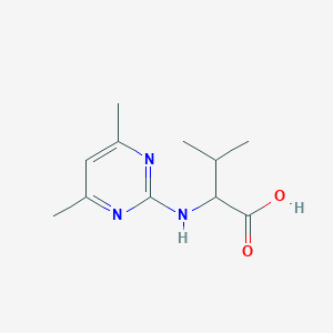 molecular formula C11H17N3O2 B2479368 2-(4,6-Dimethyl-pyrimidin-2-ylamino)-3-methyl-butyric acid CAS No. 1008675-58-8
