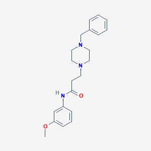 molecular formula C21H27N3O2 B247937 3-(4-benzylpiperazin-1-yl)-N-(3-methoxyphenyl)propanamide 