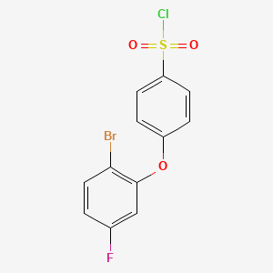 molecular formula C12H7BrClFO3S B2479371 4-(2-Bromo-5-fluorophenoxy)benzene-1-sulfonyl chloride CAS No. 1525100-03-1